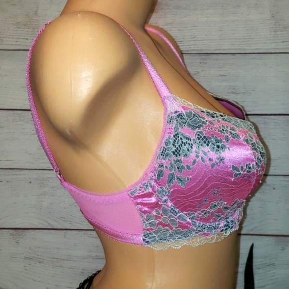 Victoria's Secret Dream Angels Lined Demi Bra 32DD 32E Pink gray silver … - Picture 6 of 10